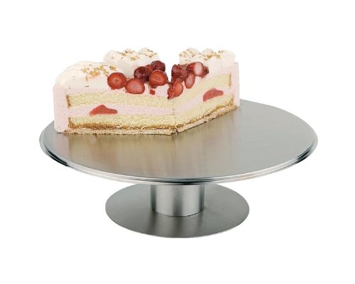 M & T  Cake stand s/s with revolving base