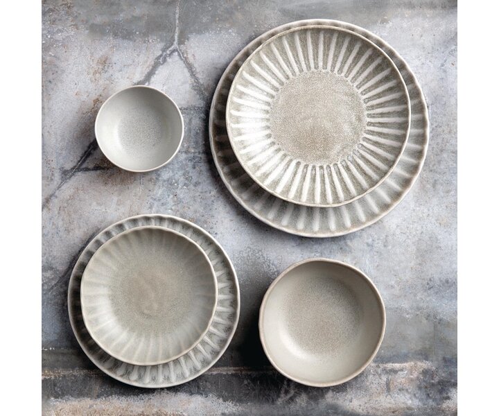 OLYMPIA Porselein  Flat plate 20,5 cm Concrete Grey