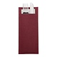 EUROPOCHETTE  Kraft burgundy  cutlery  pouch with champagne color napkin box 600 pcs