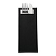 EUROPOCHETTE  Kraft black cutlery  pouch with champagne color napkin 600 pcs