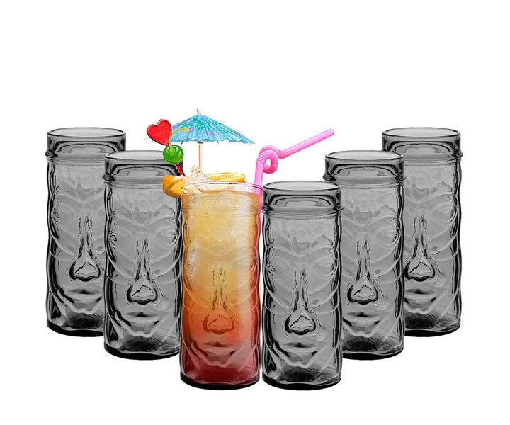 UTOPIA  Tahiti Tiki  verre à cocktail 45 cl gris