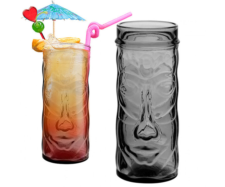UTOPIA  Tahiti Tiki  verre à cocktail 45 cl gris