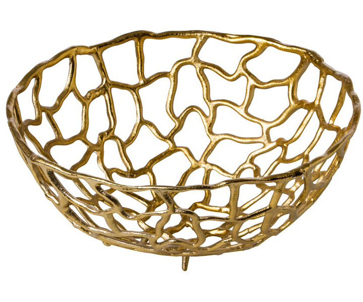 M&T Mand 38 cm aluminium goud