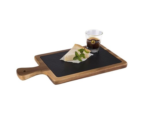 M & T  Serving board with slate insert 26 x 18 cm