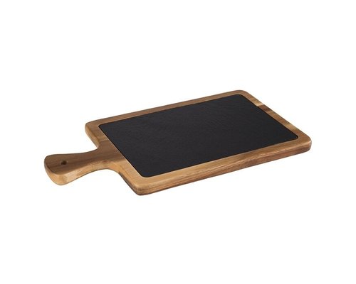 M & T  Serving board with slate insert 26 x 18 cm