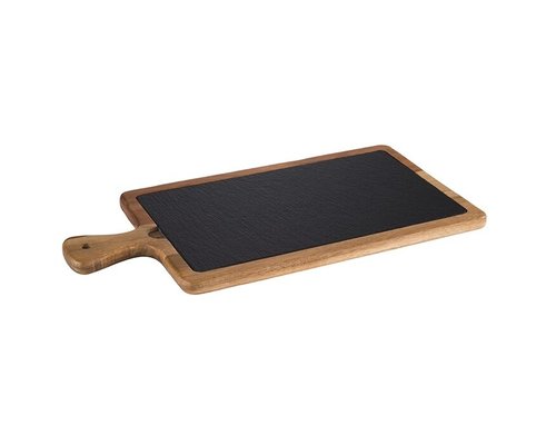 M & T  Serving board with slate insert 33 x 20 cm