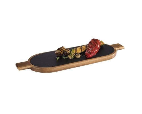 M & T  Serving board with slate insert 40 x 15 cm