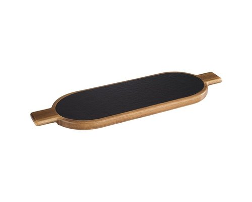 M & T  Serving board with slate insert 40 x 15 cm