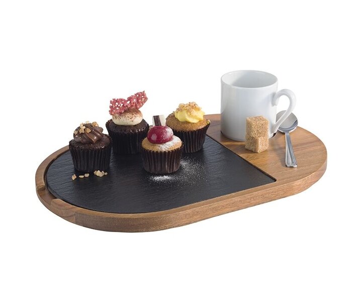 M&T Serving board with slate insert 28 x 17,5 cm