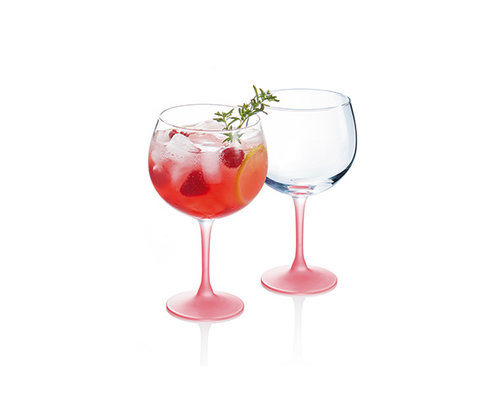 LUMINARC  Cocktail - & Gin glas 70 cl met fuchsia voet