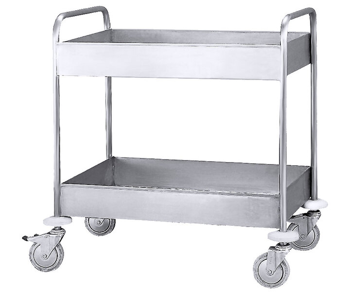 M&T Clearing trolley with 2 deep shelves