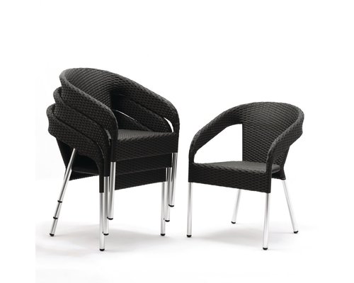 M & T  Fauteuil bistro en rotin