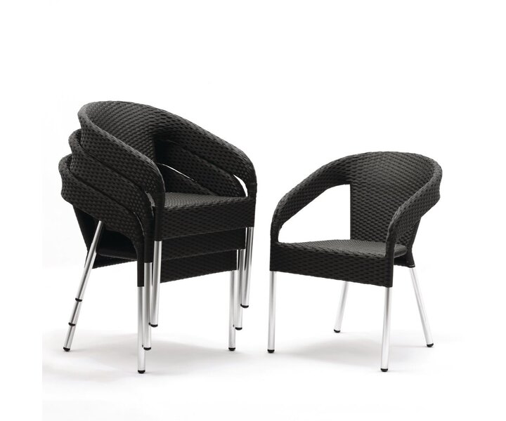 M&T Wicker Wraparound Bistro Chair
