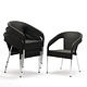 M & T  Wicker Wraparound Bistro Chair