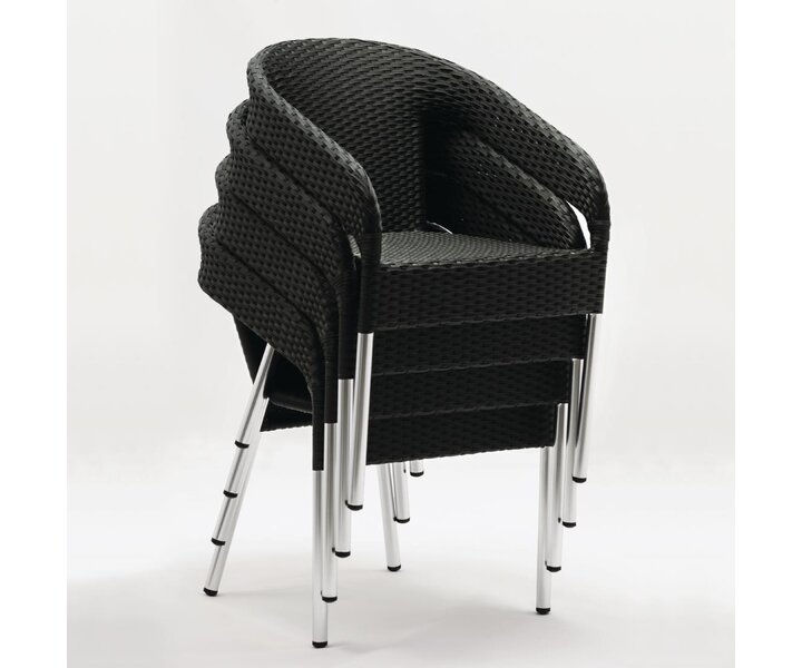 M&T Wicker Wraparound Bistro Chair