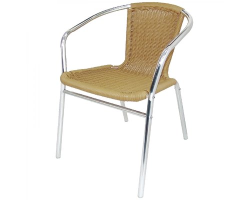 M & T  Fauteuils en rotin et aluminium empilables