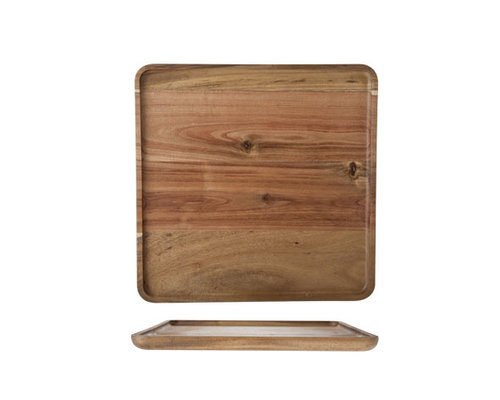 M & T  Serving tray acacia wood 26 x 26 x 1,6 cm