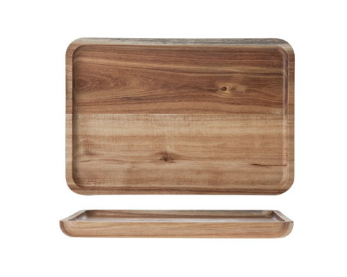 M&T Dienblad acacia hout 21,5 x 15 x 1,6 cm