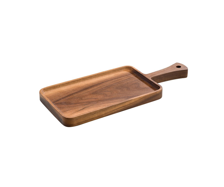 M&T Plateau bois  avec manche acacia 36x15x 2 cm
