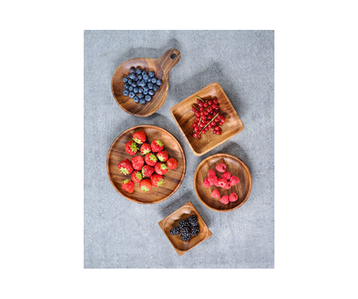 M&T Plat rond  bois  acacia  20,5 cm