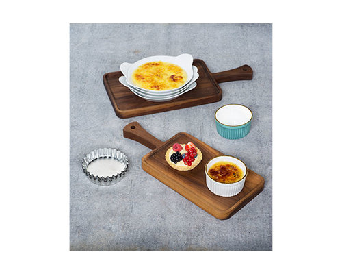 M & T  Serving tray with handle acacia wood  36x15x 2 cm