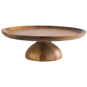 M & T  Cake stand acacia wood