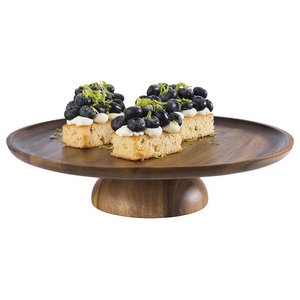 M & T  Cake stand acacia wood