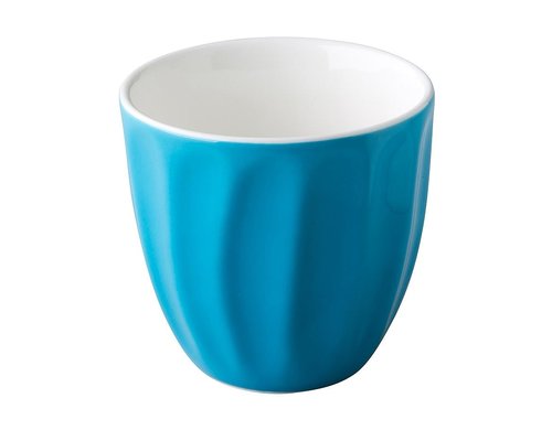 M & T  Trendy koffiemok 18 cl zonder oor blauw