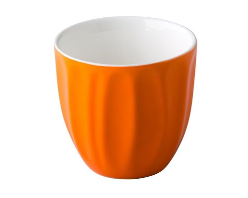 M & T  Trendy koffiemok 18 cl zonder oor oranje