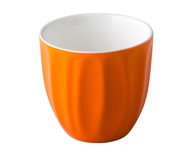 M&T Trendy koffiemok 18 cl zonder oor oranje