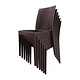 M & T  Bistro side chair brown PP ratan
