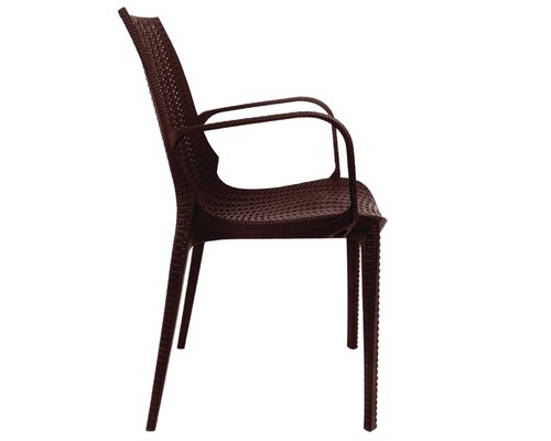 M&T Chaise de bistro een rotin  PP marron