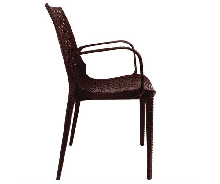 M&T Chaise de bistro een rotin  PP marron