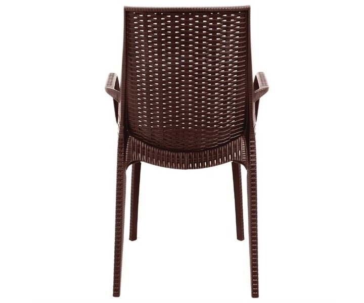 M&T Bistro side chair brown PP ratan