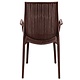 M & T  Bistro side chair brown PP ratan