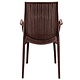 M&T Chaise de bistro een rotin  PP marron