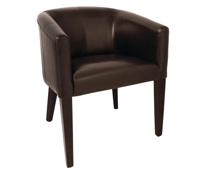 M&T Tub armchair brown PU leather