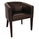 M&T Fauteuil en simili cuir marron foncé