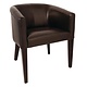 M & T  Fauteuil en simili cuir marron foncé