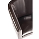 M & T  Fauteuil en simili cuir marron foncé