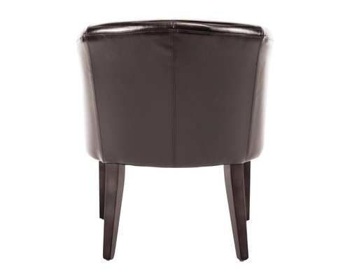 M&T Tub armchair brown PU leather