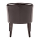 M & T  Tub armchair brown PU leather