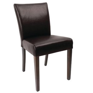 M & T  Contemporary dining  chair dark brown