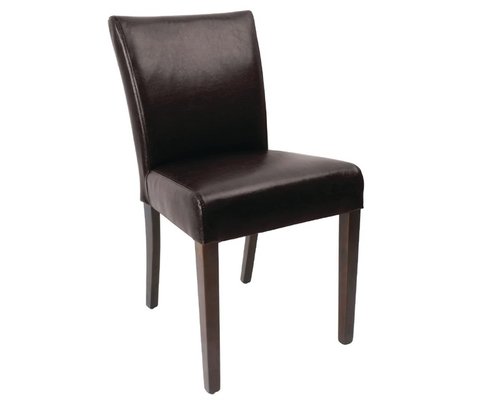 M & T  Chaise contemporaine marron foncé