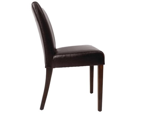 M & T  Chaise contemporaine marron foncé