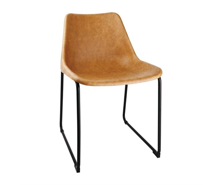 M&T Chaise avec assise de couleur camel