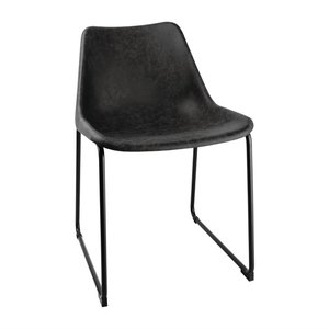 M & T  Chaise avec assise de couleur noire