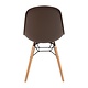 M & T  Chaise moulée PP marron avec structure métallique