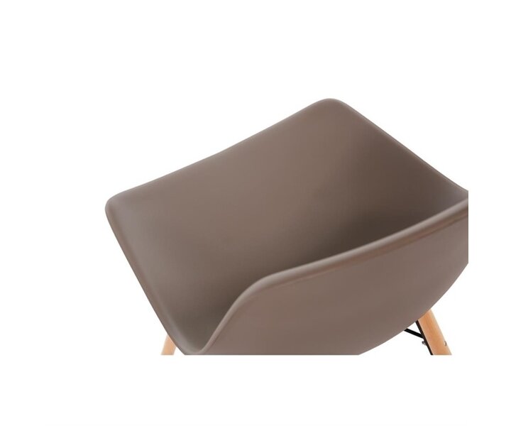 M&T Chaise moulée PP grise avec structure métallique