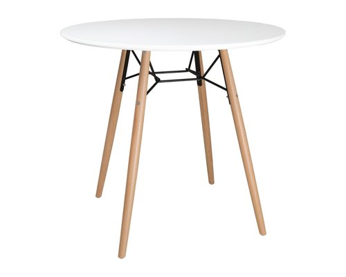 M & T  Round table 80 cm white